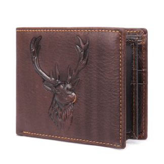 Marrant Vintage Animal Embossed Leather Short Wallet Money